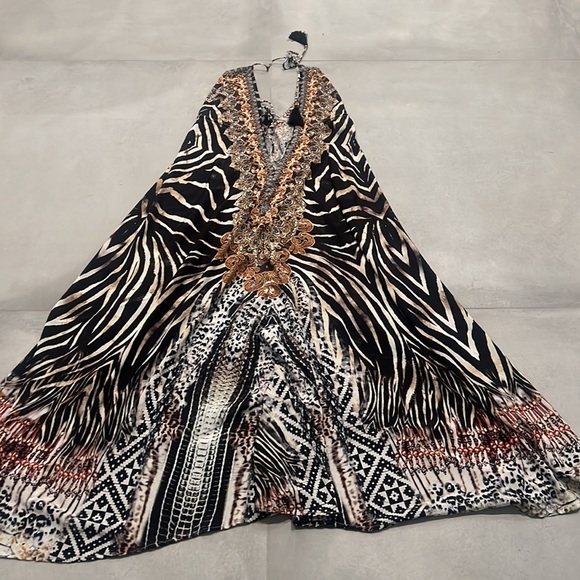 True Colours by La Moda Animal Print Halter Dress S/M - Picture 4 of 5